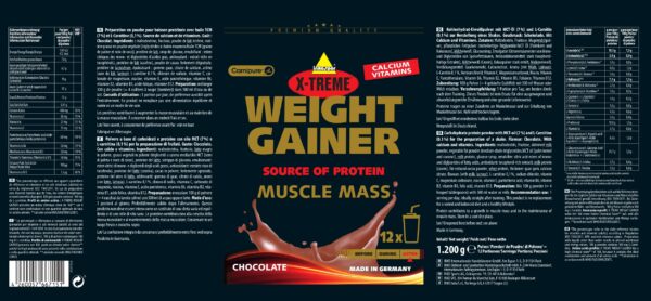 Produktbild X-TREME Weight Gainer Schoko, 1200 g Beutel